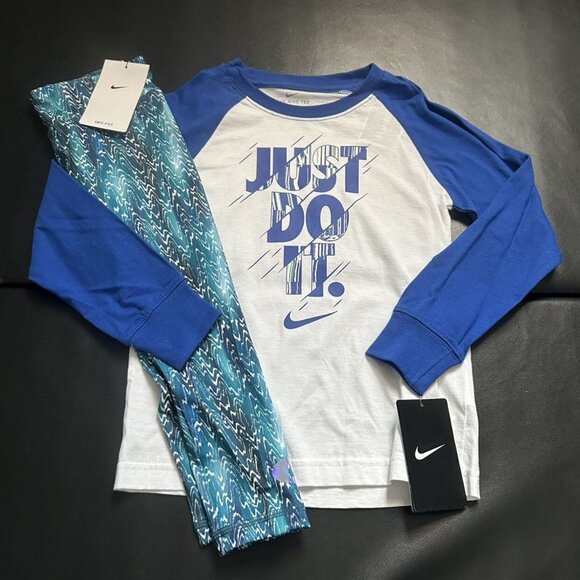 NWT Nike Leggings & Long Sleeve Tee Set Girls Size 6